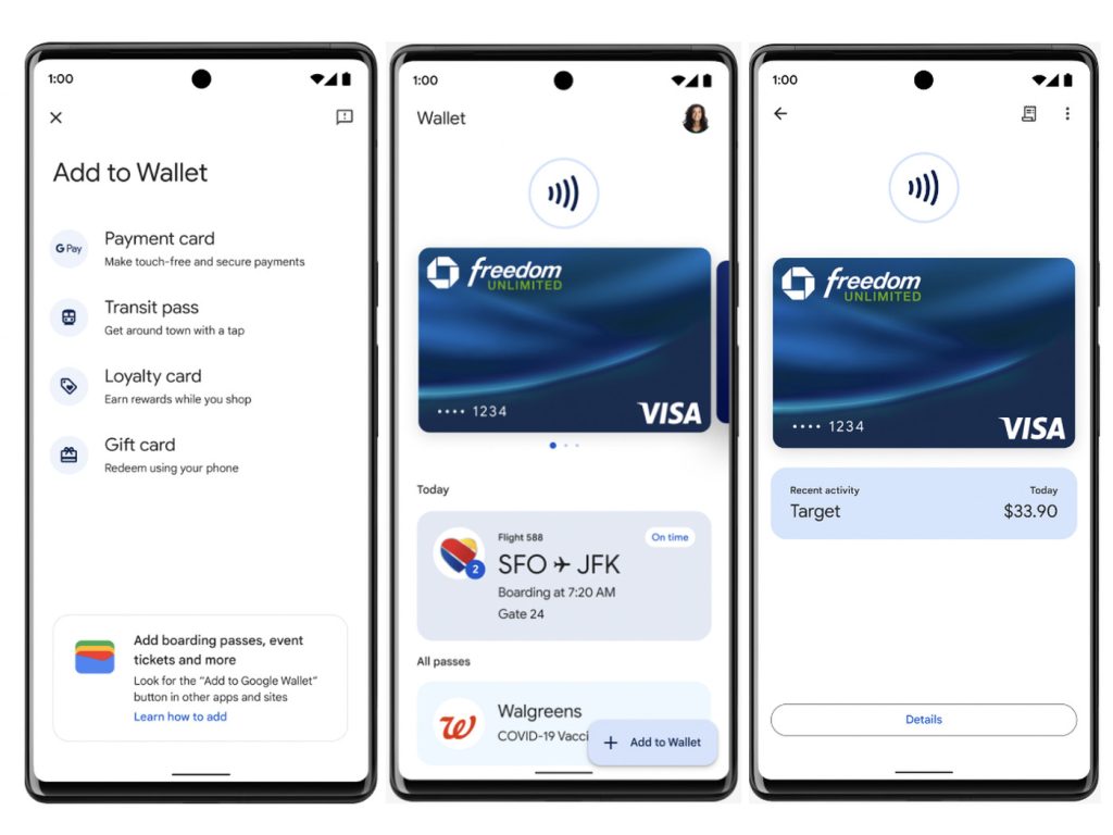 ذخیره اطلاعات کارت‌های شخصی بر روی Google Wallet