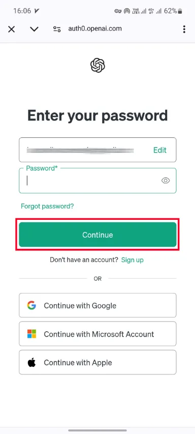 چطور اکانت Chatgpt بسازیم و به هوش مصنوعی Gpt-4O دسترسی پیدا کنیم؟ 10 Enter Password 667917Ad772792639Dec66Ac